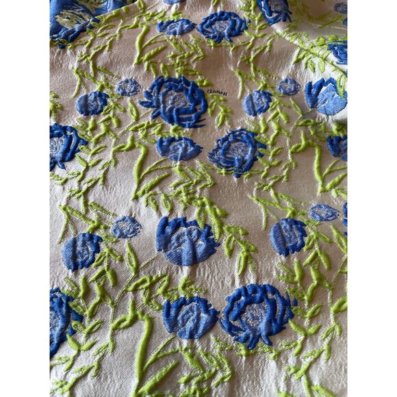 Ganni Floral Jacquard Off the Shoulder size 8/10 - Picture 9 of 10